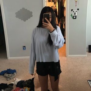 charlotte russe light blue cropped sweater
